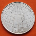 . @RARA@ GROENLANDIA Territorio de DINAMARCA 2 KRONER 1953 MAPA y MONARCAS KM.844 MONEDA DE PLATA Denmark