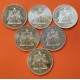. 6 Monedas x FRANCIA 50 FRANCOS 1974 1975 1976 1977 1978 1979 HERCULES KM.941.1 PLATA EBC/SC silver 5,22 Onzas
