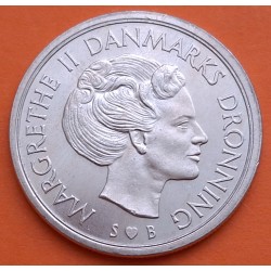 DINAMARCA 5 KRONER 1976 REINA MARGARITA II KM.863.1 @GRAN TAMAÑO@ MONEDA DE NICKEL SC- Denmark