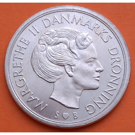 DINAMARCA 5 KRONER 1976 REINA MARGARITA II KM.863.1 @GRAN TAMAÑO@ MONEDA DE NICKEL SC- Denmark