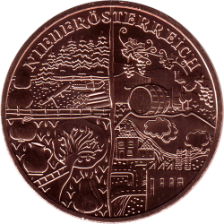 AUSTRIA 10 EUROS 2013  PRECIOSA ACUÑACION REGION DE WACHAU COBRE SC