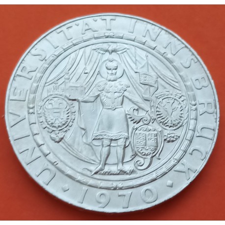 AUSTRIA 50 SCHILLINGS 1970 UNIVERSIDAD DE INNSBRUCK KM.2908 MONEDA DE PLATA SC- OSTERREICH SILVER 0,60 ONZAS