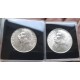 . 2 únicas monedas con JOSEF STALIN x CHECOSLOVAQUIA 50 + 100 KORUN 1949 BUSTO MILITAR POR SU 70 CUMPLEAÑOS KM.29+30 PLATA SC-