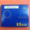 5 onzas x ESPAÑA 25 ECU 1994 BATALLA DE LEPANTO y MIGUEL DE CERVANTES MONEDA DE PLATA Cincuentin SI ESTUCHE FNMT 25 Ecus 1994