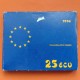 ESPAÑA 25 ECU 1994 BATALLA DE LEPANTO y MIGUEL DE CERVANTES MONEDA DE PLATA Cincuentin ESTUCHE FNMT 25 Ecus 1994 5 ONZAS