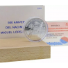ESPAÑA 10 EUROS 2003 MIGUEL LOPEZ DE LEGAZPI 500 ANIV. y BARCO MONEDA DE PLATA ESTUCHE y CERTIFICADO FNMT