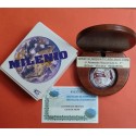 ESPAÑA 1500 PESETAS 1999 MILENIO ASTRONAUTA MONEDA DE PLATA PROOF ESTUCHE FNMT 0,60 ONZAS
