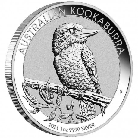 AUSTRALIA 1 DOLAR 2021 KOOKABURRA PAJARO EN ARBOL MONEDA DE PLATA PURA $1 Dollar silver coin OZ ONZA CÁPSULA