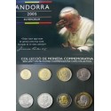 . @RARA@ ANDORRA CARTERA OFICIAL 2005 PAPA JUAN PABLO II IN MEMORIAM COIN COLLECTION 1 CENTIM a 2 DINERS 1995