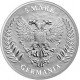 . 1 aaacoin ALEMANIA 5 MARK 2025 LADY GERMANIA CON ESPADA y ESCUDO MEDALLA DE PLATA Germania Mint ONZA OZ + CERTIFICADO