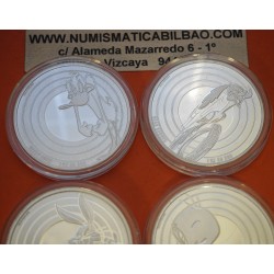. @AGOTADAS@ SAMOA 5 DOLARES 2022 + 2023 PIOLIN Serie LOONEY TUNES 4 MONEDAS DE PLATA OZ ONZA