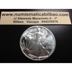 ESTADOS UNIDOS 1 DOLAR 1989 EAGLE LIBERTY MONEDA DE PLATA PURA SC $1 Dollar Coin USA UNITED STATES ONZA OZ OUNCE