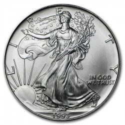 ESTADOS UNIDOS 1 DOLAR 1993 EAGLE LIBERTY @VER FOTOS@ MONEDA DE PLATA PURA SC $1 Dollar Coin USA ONZA OZ OUNCE
