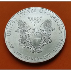 ESTADOS UNIDOS 1 DOLAR 2008 EAGLE LIBERTY MONEDA DE PLATA PURA SC $1 Dollar Coin USA UNITED STATES ONZA OZ OUNCE