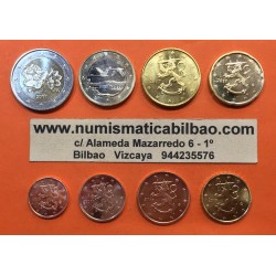 FINLANDIA MONEDAS EURO 2001 SC : 1+2+5+10+20+50 Centimos + 1 EURO + 2 EUROS 2001 SERIE TIRA Finnland