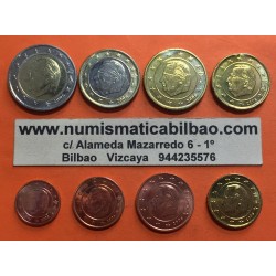 . 3º AÑO DE EMISIÓN @RARA@ x BELGICA MONEDAS EURO 2001 SC 1+2+5+10+20+50 Centimos 1 EURO + 2 EUROS REY ALBERTO II @DE CARTERA@
