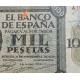 @RARO@ ESPAÑA 1000 PESETAS 1936 BURGOS y ALCAZAR DE TOLEDO Serie A 708463 Pick 103 BILLETE MUY MUY CIRCULADO