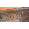 . @SUPER RARO - PVP NUEVO 3.800€@ INDIA 5 RUPIAS 1917 KING GEORGE V Serie J-82 Pick 4 BILLETE MUY CIRCULADO 5 Rupees