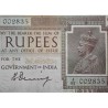 . @SUPER RARO - PVP NUEVO 3.800€@ INDIA 5 RUPIAS 1917 KING GEORGE V Serie J-82 Pick 4 BILLETE MUY CIRCULADO 5 Rupees