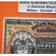 . @PVP NUEVO 950€ COLOMBIA 1 PESO 1895 SIMÓN BOLIVAR Serie K - 965985 Bogotá Pick 214 BILLETE MBC- Banco Nacional