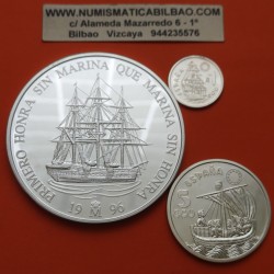 . 6,20 ONZAS de PLATA PURA @VER FOTOS@ ESPAÑA 1 ECU + 5 ECUS + 25 ECUS 1996 MARINA ESPAÑOLA 3 monedas NO CÁPSULAS