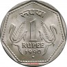 INDIA 1 RUPIA 1990 ASOKA LION - ESCUDO y VALOR KM 78 MONEDA DE NICKEL SC- India 1 Rupee