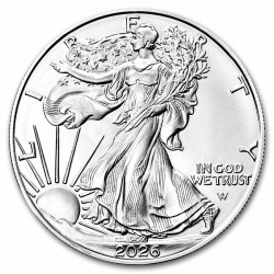 . @ENVÍO HOY@ ESTADOS UNIDOS 1 DOLAR 2026 EAGLE Letra W LIBERTY MONEDA DE PLATA PURA cápsula 1 ONZA Oz
