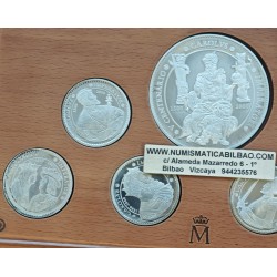 . 7 monedas x ESPAÑA 2000 PESETAS 2000 (6 uds) + 10000 PESETAS 2000 PLATA ESTUCHE FNMT V CENTENARIO DE CARLOS V