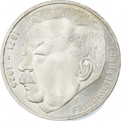 ALEMANIA 5 MARCOS 1975 J POLITICO FRIEDRICH EBERT KM.141 MONEDA DE PLATA SC- Germany silver BRD