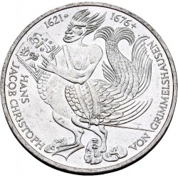 ALEMANIA 5 MARCOS 1976 D MONSTRUO DE LOS HERMANOS GRIMM KM.144 MONEDA DE PLATA SC- Germany 5 Marks SILVER