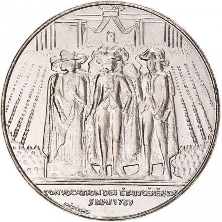 FRANCIA 1 FRANCO 1989 ESTADOS GENERALES KM.967 MONEDA DE NICKEL SC- France 1 Franc