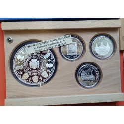 ESPAÑA CASA DE BORBON 3 monedas de 2000 PESETAS + 10000 PESETAS 1999 BORBONES Serie 3ª PLATA ESTUCHE FNMT