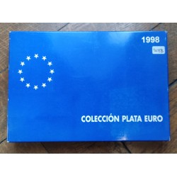 3 monedas x ESPAÑA 1 EURO 1998 + 5 EUROS 1998 + 25 EUROS 1998 HOMENAJE AL EJERCITO ESPAÑOL PLATA SI ESTUCHE SI CERTIFICADO FNMT