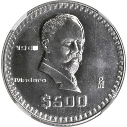 MEXICO 500 PESOS 1988 MADERO KM.529 MONEDA DE NICKEL SC- Mejico Mexiko coin