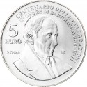 SAN MARINO 5 EUROS 2004 BARTOLOMEO BORGUESI MONEDA DE PLATA SC 18 grs Ley 925 0,53 ONZAS