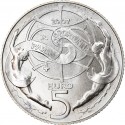 SAN MARINO 5 EUROS 2007 ANGELES y OPORTUNIDADES KM.473 MONEDA DE PLATA SC 18 grs Ley 925 0,53 ONZAS