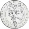 SAN MARINO 5 EUROS 2014 CICLISTA GINO BARTALLI MONEDA DE PLATA SC 18 grs Ley 925 0,53 ONZAS