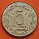 ESTADOS DEL AFRICA CENTRAL 5 FRANCOS 1977 ANTILOPES KM.7 MONEDA DE LATON SC- Banque des Etats de L'Afrique Centrale 5 FRANCS CFA