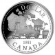 CANADA 1 DOLAR 1981 LOCOMOTORA DE VAPOR RAILROAD KM.130 MONEDA DE PLATA PROOFLIKE $1 Dollar silver coin