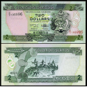 SOLOMON 2 DOLARES 1997 DANZA TRIBAL y PESCADORES Pick 18 BILLETE SC Islas Salomon Islands UNC BANKNOTE