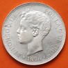 ESPAÑA 5 PESETAS 1896 * 18 96 PGV REY ALFONSO XIII KM.707 MONEDA DE PLATA (DURO) Spain silver R/5