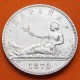 ESPAÑA 5 PESETAS 1870 * 18 70 SNM GOBIERNO PROVISIONAL DAMA SENTADA KM.655 MONEDA DE PLATA (DURO) Spain silver R/2