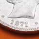 ESPAÑA 5 PESETAS 1871 * 18 71 SDM REY AMADEO I DE SABOYA y ESCUDO KM.666 MONEDA DE PLATA (DURO) Spain silver R/1