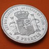 ESPAÑA 5 PESETAS 1871 * 18 71 SDM REY AMADEO I DE SABOYA y ESCUDO KM.666 MONEDA DE PLATA (DURO) Spain silver R/1
