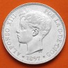 ESPAÑA 5 PESETAS 1897 * 18 97 SGV REY ALFONSO XIII KM.707 MONEDA DE PLATA (DURO) Spain R/4