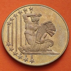 . 1 moneda PRUEBA ESSAI TRIAL x ESLOVAQUIA 5 EUROS 2004 DAMA y PALACIO LATON PROOF PROBE PATTERN COIN Slovakia
