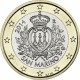 @PROCEDE DE CARTERA@ SAN MARINO 1 EURO 2014 ESCUDO MONEDA BIMETALICA @LUJO@ 1º TIPO desde 2002 al 2016 1€ coin