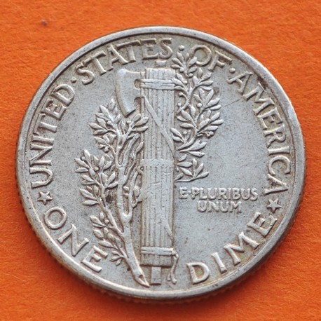 ESTADOS UNIDOS 10 CENTAVOS DIME 1940 P MERCURY KM.140 MONEDA DE PLATA MBC- USA silver coin
