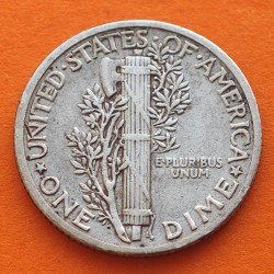 ESTADOS UNIDOS 10 CENTAVOS DIME 1941 P MERCURY KM.140 MONEDA DE PLATA MBC USA silver coin WWII