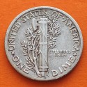 ESTADOS UNIDOS 10 CENTAVOS DIME 1941 P MERCURY KM.140 MONEDA DE PLATA MBC USA silver coin WWII